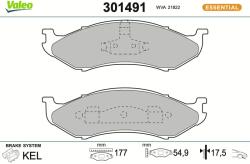 VALEO Sada brzdových platničiek kotúčovej brzdy VALEO 301491 (301491)