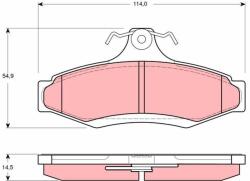 TRW Sada brzdových platničiek kotúčovej brzdy TRW GDB3172 (GDB3172)