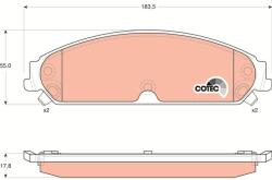 TRW Sada brzdových platničiek kotúčovej brzdy TRW GDB4134 (GDB4134)