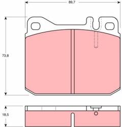 TRW Sada brzdových platničiek kotúčovej brzdy TRW GDB1103 (GDB1103)