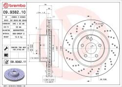 BREMBO Brzdový kotúč BREMBO 09.9382. 11 (09.9382.11)