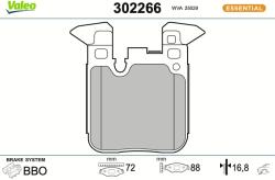 VALEO Sada brzdových platničiek kotúčovej brzdy VALEO 302266 (302266)