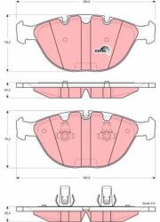 TRW Sada brzdových platničiek kotúčovej brzdy TRW GDB1529 (GDB1529)