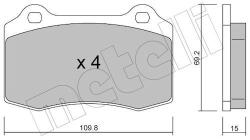 METELLI Sada brzdových platničiek kotúčovej brzdy METELLI 22-0251-2 (22-0251-2)