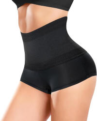 Figninget Chiloti Modelatori Dama Figninget cu Talie Inalta, Control Abdomen, Efect Modelator Puternic, Fara Cusaturi Vizibile, Negru, Marime M