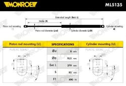 MONROE Pneumatická pružina kufor/ložný priestor MONROE ML5135 (ML5135)