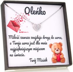 Infinity Ezüst nyaklánc Neki Valentin nap Dedikálás Ajándék