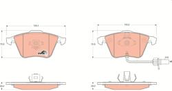 TRW Sada brzdových platničiek kotúčovej brzdy TRW GDB1659 (GDB1659)