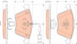 TRW Sada brzdových platničiek kotúčovej brzdy TRW GDB1832 (GDB1832)
