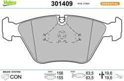 VALEO Sada brzdových platničiek kotúčovej brzdy VALEO 301409 (301409)