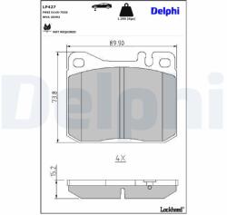 DELPHI Sada brzdových platničiek kotúčovej brzdy DELPHI LP427 (LP427)