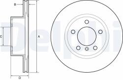 DELPHI Brzdový kotúč DELPHI BG4645C (BG4645C)