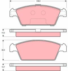 TRW Sada brzdových platničiek kotúčovej brzdy TRW GDB3108 (GDB3108)