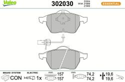 VALEO Sada brzdových platničiek kotúčovej brzdy VALEO 302030 (302030)