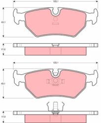 TRW Sada brzdových platničiek kotúčovej brzdy TRW GDB1109 (GDB1109)