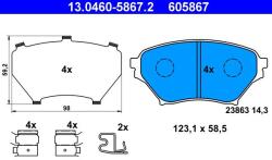 ATE Sada brzdových platničiek kotúčovej brzdy ATE 13.0460-5867.2 (13.0460-5867.2)