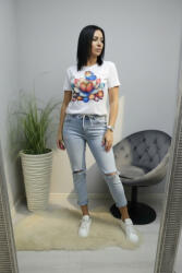 Norafashion Csinos pillangómintás női póló (02) (271153)