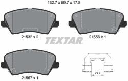 TEXTAR Sada brzdových platničiek kotúčovej brzdy TEXTAR 2153201 (2153201)