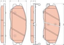 TRW Sada brzdových platničiek kotúčovej brzdy TRW GDB3412 (GDB3412)