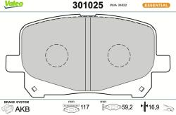 VALEO Sada brzdových platničiek kotúčovej brzdy VALEO 301025 (301025)