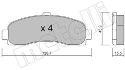 METELLI Sada brzdových platničiek kotúčovej brzdy METELLI 22-0145-0 (22-0145-0)