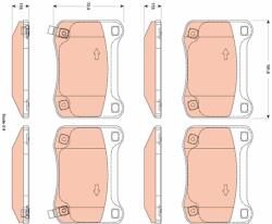 TRW Sada brzdových platničiek kotúčovej brzdy TRW GDB3504 (GDB3504)