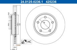 ATE Brzdový kotúč ATE 24.0125-0236.1 (24.0125-0236.1)