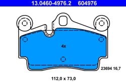 ATE Sada brzdových platničiek kotúčovej brzdy ATE 13.0460-4976.2 (13.0460-4976.2)