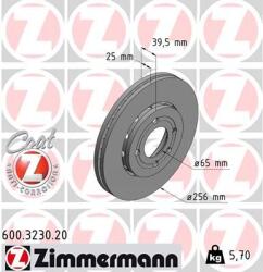 ZIMMERMANN Brzdový kotúč ZIMMERMANN 600.3230. 20 (600.3230.20)