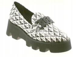 Laura Messi 2601 Félcipő Fehér-fekete 38-AS Méret (2601)