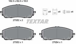 TEXTAR Sada brzdových platničiek kotúčovej brzdy TEXTAR 2705201 (2705201)