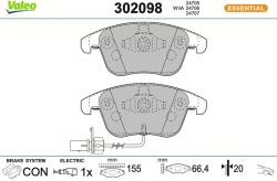 VALEO Sada brzdových platničiek kotúčovej brzdy VALEO 302098 (302098)