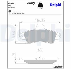 DELPHI Klocki Ham. Ford Mondeo 96-00 Bez Czuj (lp1242)