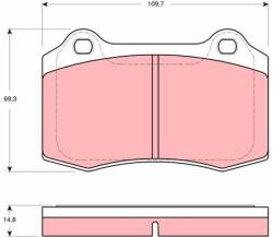 TRW Sada brzdových platničiek kotúčovej brzdy TRW GDB1513 (GDB1513)