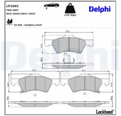 DELPHI Klocki Ham. Chrysler Voyager (lp1693)