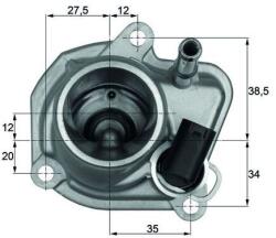 MAHLE Termostat chladenia MAHLE TI 29 87 (TI 29 87)