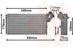 VAN WEZEL Výmenník tepla vnútorného kúrenia VAN WEZEL 09006129 (09006129)