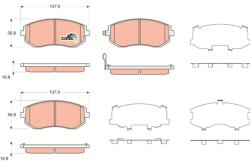 TRW Sada brzdových platničiek kotúčovej brzdy TRW GDB3371 (GDB3371)