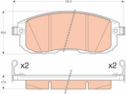 TRW Sada brzdových platničiek kotúčovej brzdy TRW GDB3616 (GDB3616)