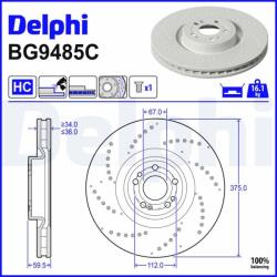 DELPHI Brzdový kotúč DELPHI BG9485C (BG9485C)