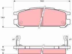 TRW Sada brzdových platničiek kotúčovej brzdy TRW GDB990 (GDB990)