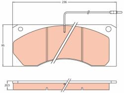 TRW Sada brzdových platničiek kotúčovej brzdy TRW GDB5066 (GDB5066)
