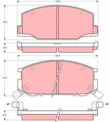 TRW Sada brzdových platničiek kotúčovej brzdy TRW GDB1190 (GDB1190)