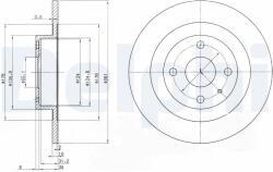 DELPHI Brzdový kotúč DELPHI BG3556 (BG3556)