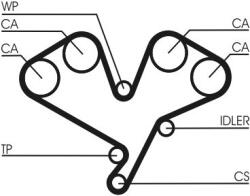 CONTITECH Ozubený remeň CONTITECH CT822 (CT822)