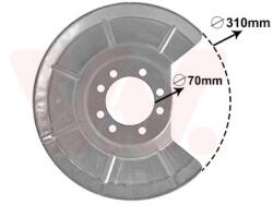 VAN WEZEL Ochranný plech proti rozstreku, Brzdový kotúč VAN WEZEL 5942373 (5942373)