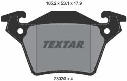 TEXTAR Sada brzdových platničiek kotúčovej brzdy TEXTAR 2302001 (2302001)