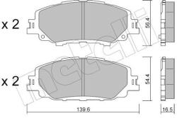 METELLI Sada brzdových platničiek kotúčovej brzdy METELLI 22-1235-0 (22-1235-0)