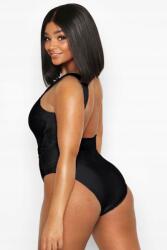 Boohoo Fekete Egyrészes Fürdőruha Basic NG2 exc 50 (263116)