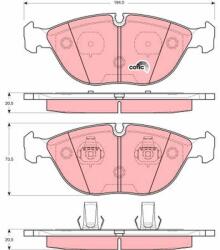 TRW Sada brzdových platničiek kotúčovej brzdy TRW GDB1285 (GDB1285)